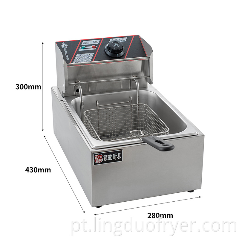 electric fryer with single tank and basket